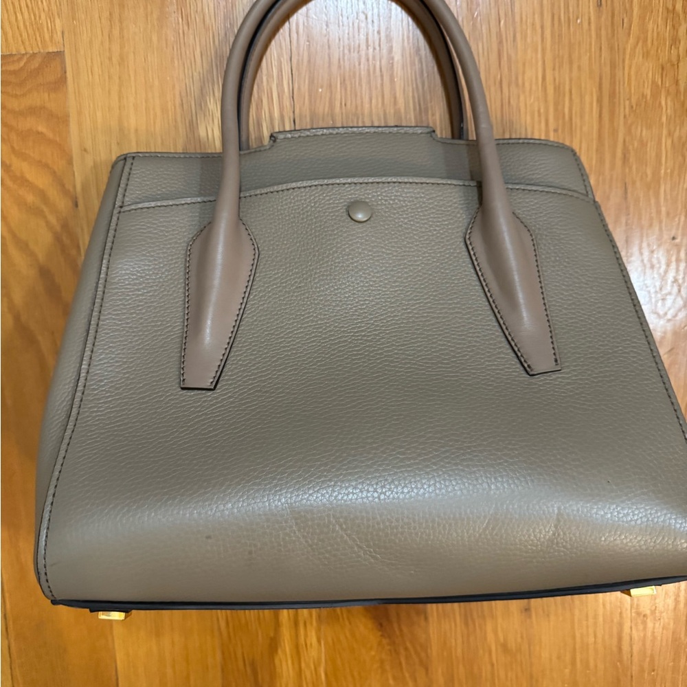 Elegant Taupe Leather Handbag